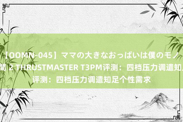 【OOMN-045】ママの大きなおっぱいは僕のモノ 総集編4時間 2 THRUSTMASTER T3PM评测：四档压力调遣知足个性需求