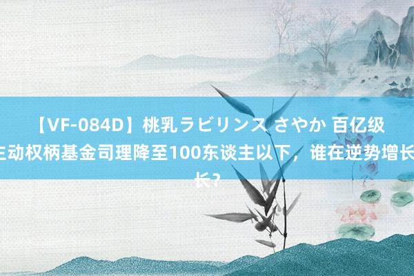 【VF-084D】桃乳ラビリンス さやか 百亿级主动权柄基金司理降至100东谈主以下，谁在逆势增长？