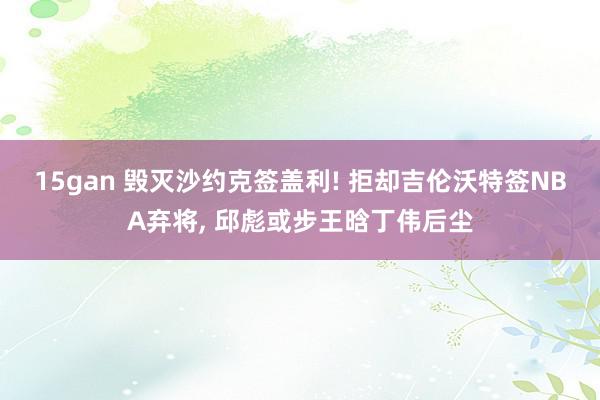 15gan 毁灭沙约克签盖利! 拒却吉伦沃特签NBA弃将, 邱彪或步王晗丁伟后尘