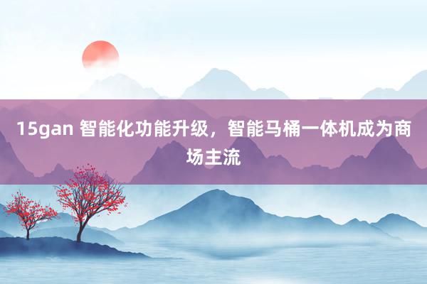 15gan 智能化功能升级，智能马桶一体机成为商场主流