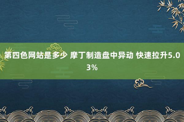 第四色网站是多少 摩丁制造盘中异动 快速拉升5.03%