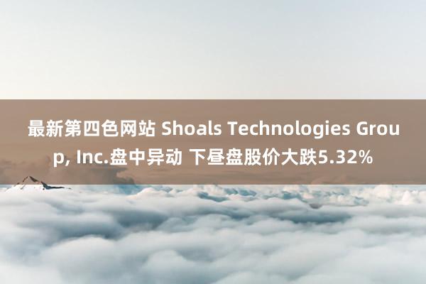 最新第四色网站 Shoals Technologies Group, Inc.盘中异动 下昼盘股价大跌5.32%